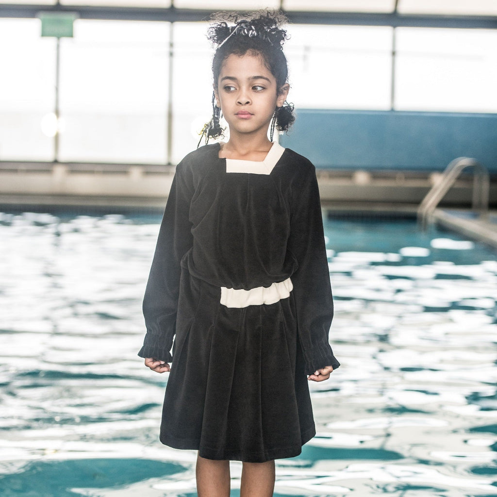 Black Velvet Dress for Girls - money shopping คุ้ม