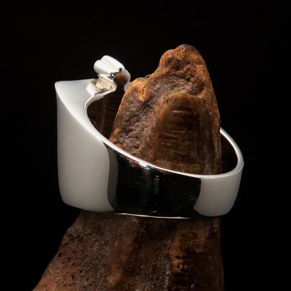 Excellent crafted Men's Black Coptic Cross Ring - Sterling Silver - money shopping คุ้ม