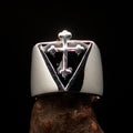 Excellent crafted Men's Black Coptic Cross Ring - Sterling Silver - money shopping คุ้ม