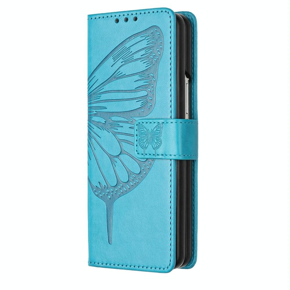 NNEDSZ Butterfly Embossed Leather Phone Case - Light Purple - money shopping คุ้ม