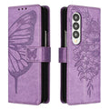 NNEDSZ Butterfly Embossed Leather Phone Case - Light Purple - money shopping คุ้ม