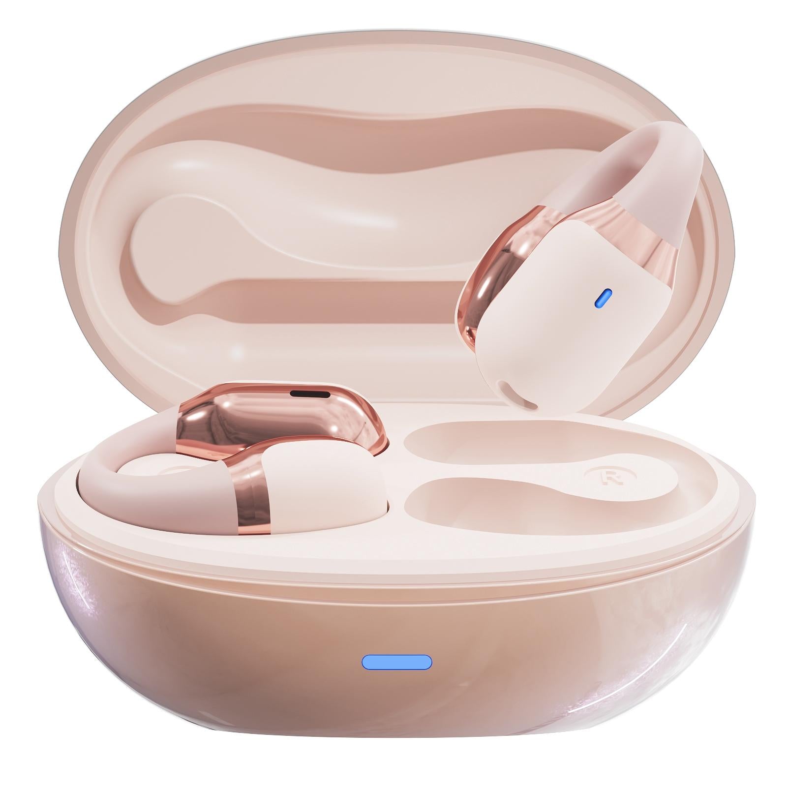 NNEDSZ Wireless Sports Bluetooth Earphones With Air Conduction - F16 Tws - Pink - money shopping คุ้ม