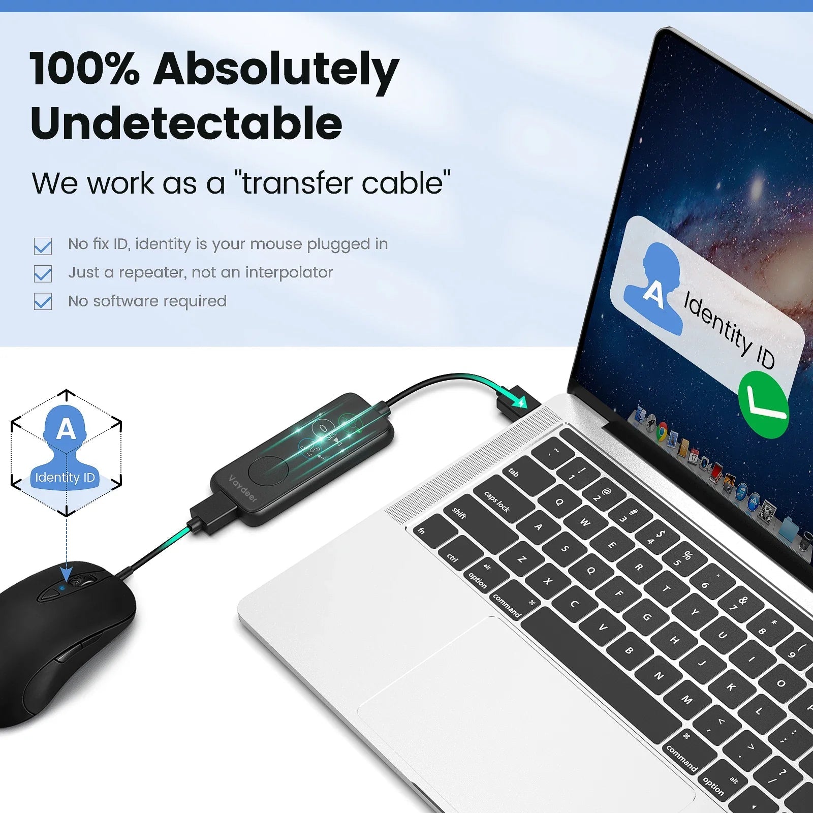 NNEOBA Fully Automatic USB Mouse Jiggler with HD Screen - money shopping คุ้ม
