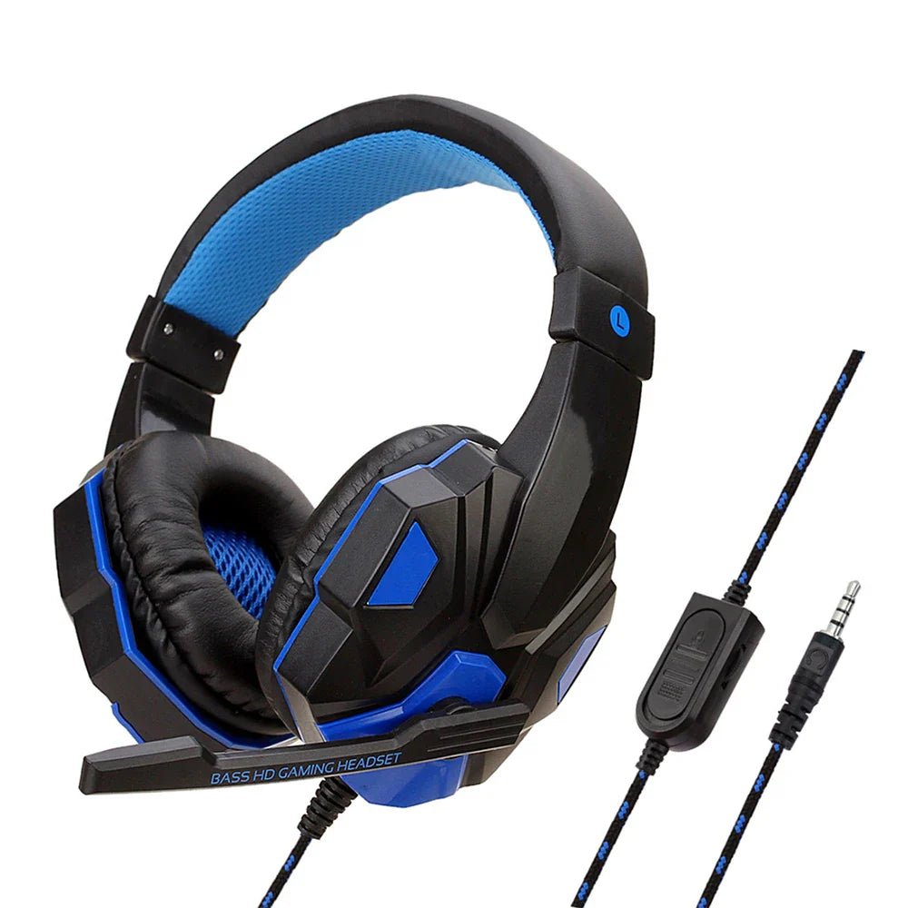 NNEOBA Wired Gaming Headset with Noise Cancelling Microphone(Blue) - money shopping คุ้ม