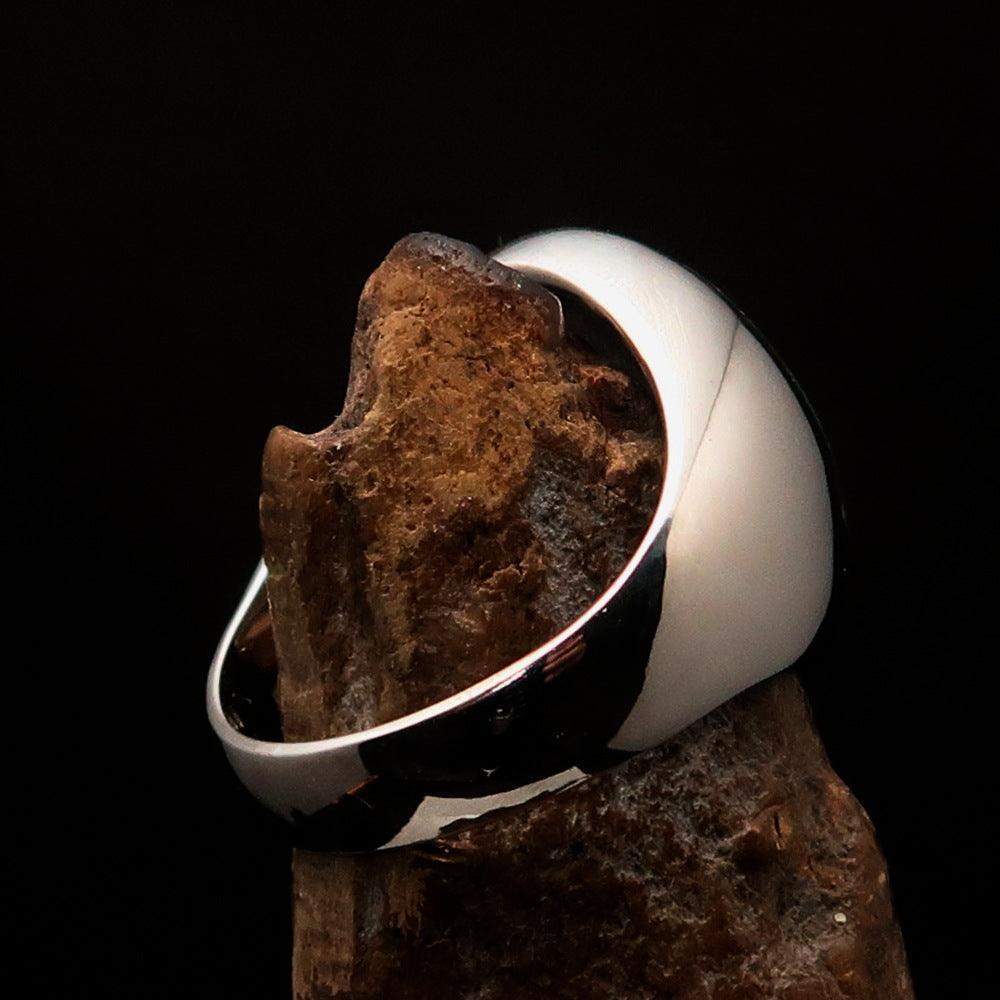 Perfectly crafted Men's Communist Ring green Hammer Sickle Crest CCCP - Sterling Silver - money shopping คุ้ม