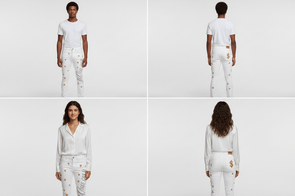 กางเกงยีนส์ลายพิเศษ ทรงกระบอก - money shopping คุ้ม